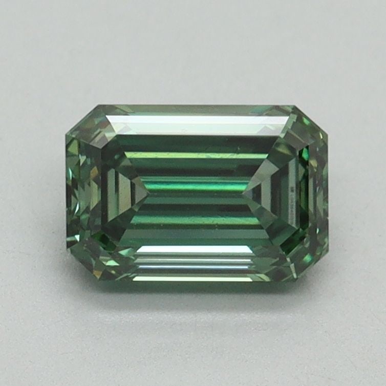 Loose Diamond - EMERALD 1.01ct Fancy Vivid Green VS1: Loose Diamond - EMERALD 1.01ct Fancy Vivid Green VS1 Source: This is a real non-mined Diamond that has been grown in a lab Shape: EMERALD Carats: 1.01 Color: Fancy Vivid Green Certification: IGI Video