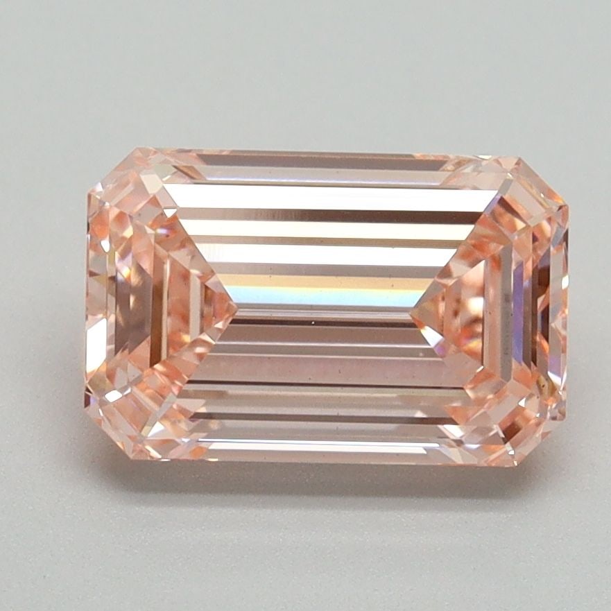 Loose Diamond - EMERALD 2.18ct Fancy Vivid Pink VS1: Loose Diamond - EMERALD 2.18ct Fancy Vivid Pink VS1 Source: This is a real non-mined Diamond that has been grown in a lab Shape: EMERALD Carats: 2.18 Color: Fancy Vivid Pink Certification: IGI Video: