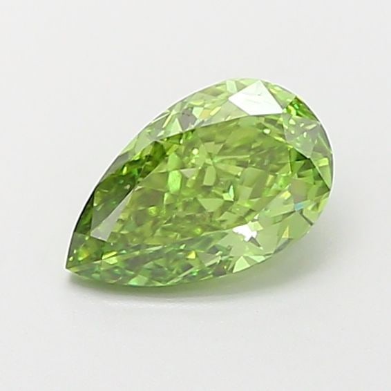 Loose Diamond - PEAR 1.07ct Fancy Vivid Green VVS2: Loose Diamond - PEAR 1.07ct Fancy Vivid Green VVS2 Source: This is a real non-mined Diamond that has been grown in a lab Shape: PEAR Carats: 1.07 Color: Fancy Vivid Green Certification: IGI Video: