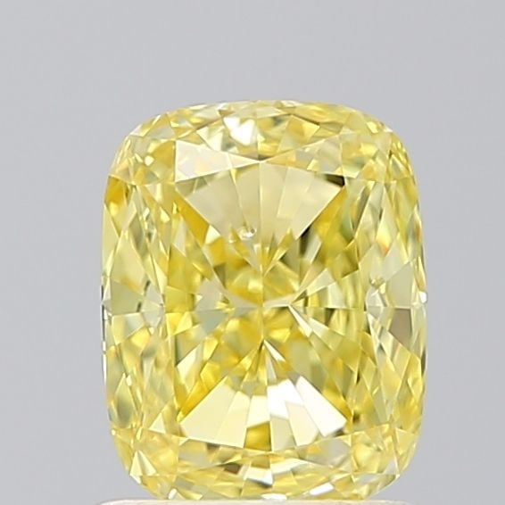 Loose Diamond - CUSHION BRILLIANT 1.01ct Fancy Vivid Yellow VS2: Loose Diamond - CUSHION BRILLIANT 1.01ct Fancy Vivid Yellow VS2 Source: This is a real non-mined Diamond that has been grown in a lab Shape: CUSHION BRILLIANT Carats: 1.01 Color: Fancy Vivid Yellow Ce