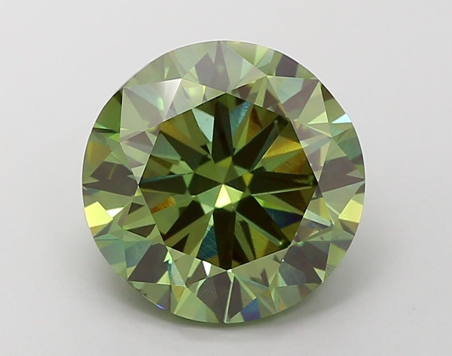 Loose Diamond - ROUND 5.02ct Fancy Vivid Green VS2: Loose Diamond - ROUND 5.02ct Fancy Vivid Green VS2 Source: This is a real non-mined Diamond that has been grown in a lab Shape: ROUND Carats: 5.02 Color: Fancy Vivid Green Certification: IGI Video: