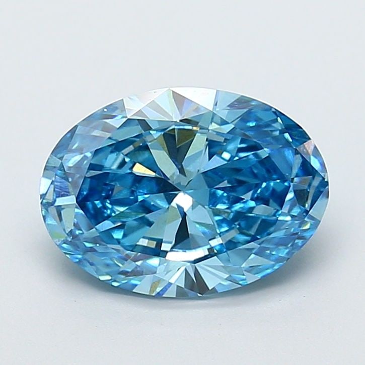 Loose Diamond - OVAL 2.48ct Fancy Vivid Blue VS1: Loose Diamond - OVAL 2.48ct Fancy Vivid Blue VS1 Source: This is a real non-mined Diamond that has been grown in a lab Shape: OVAL Carats: 2.48 Color: Fancy Vivid Blue Certification: IGI Video: