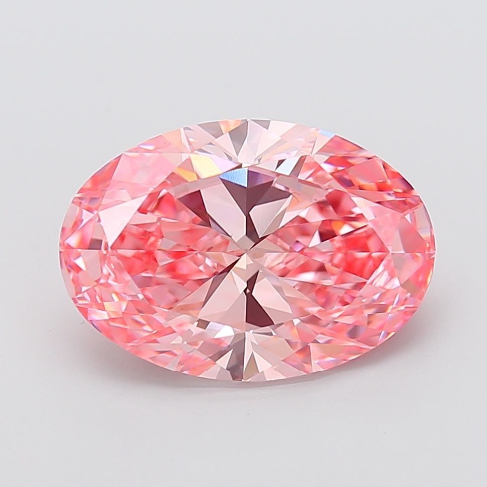 Loose Diamond - OVAL 7.03ct Fancy Vivid Pink VS1: Loose Diamond - OVAL 7.03ct Fancy Vivid Pink VS1 Source: This is a real non-mined Diamond that has been grown in a lab Shape: OVAL Carats: 7.03 Color: Fancy Vivid Pink Certification: IGI Video: