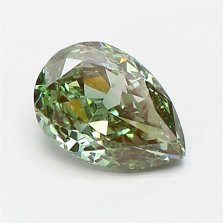 Loose Diamond - PEAR 1.69ct Fancy Vivid Green VVS2: Loose Diamond - PEAR 1.69ct Fancy Vivid Green VVS2 Source: This is a real non-mined Diamond that has been grown in a lab Shape: PEAR Carats: 1.69 Color: Fancy Vivid Green Certification: IGI Video: