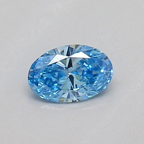 Loose Diamond - OVAL 0.14ct Fancy Vivid Blue VS1: Loose Diamond - OVAL 0.14ct Fancy Vivid Blue VS1 Source: This is a real non-mined Diamond that has been grown in a lab Shape: OVAL Carats: 0.14 Color: Fancy Vivid Blue Certification: IGI The Diamond D