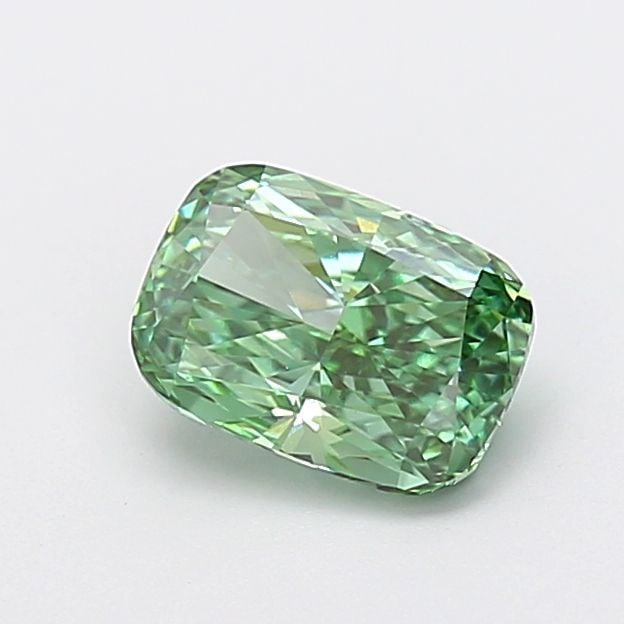Loose Diamond - CUSHION MODIFIED 1.51ct Fancy Vivid Green VS1: Loose Diamond - CUSHION MODIFIED 1.51ct Fancy Vivid Green VS1 Source: This is a real non-mined Diamond that has been grown in a lab Shape: CUSHION MODIFIED Carats: 1.51 Color: Fancy Vivid Green Certif