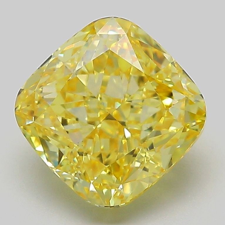 Loose Diamond - CUSHION MODIFIED 3.05ct Fancy Intense Yellow VS1: Loose Diamond - CUSHION MODIFIED 3.05ct Fancy Intense Yellow VS1 Source: This is a real non-mined Diamond that has been grown in a lab Shape: CUSHION MODIFIED Carats: 3.05 Color: Fancy Intense Yellow 