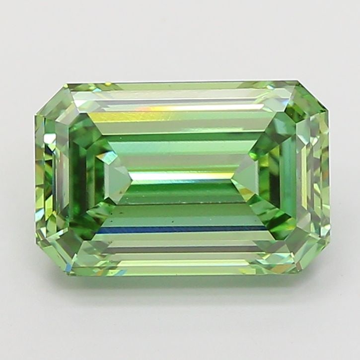 Loose Diamond - EMERALD 5.03ct Fancy Vivid Green VS1: Loose Diamond - EMERALD 5.03ct Fancy Vivid Green VS1 Source: This is a real non-mined Diamond that has been grown in a lab Shape: EMERALD Carats: 5.03 Color: Fancy Vivid Green Certification: IGI Video