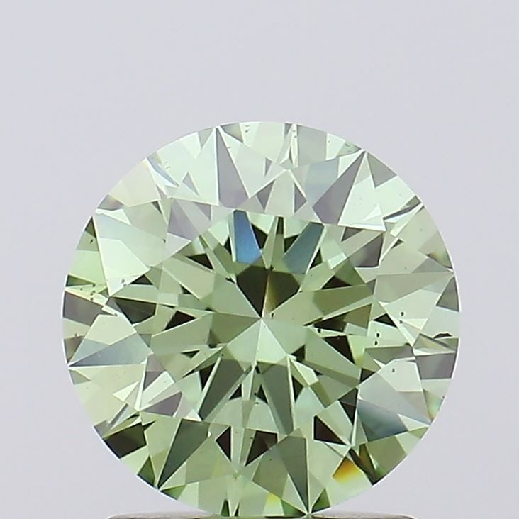 Loose Diamond - ROUND 1.57ct Fancy Vivid Green VS2: Loose Diamond - ROUND 1.57ct Fancy Vivid Green VS2 Source: This is a real non-mined Diamond that has been grown in a lab Shape: ROUND Carats: 1.57 Color: Fancy Vivid Green Certification: IGI Video: