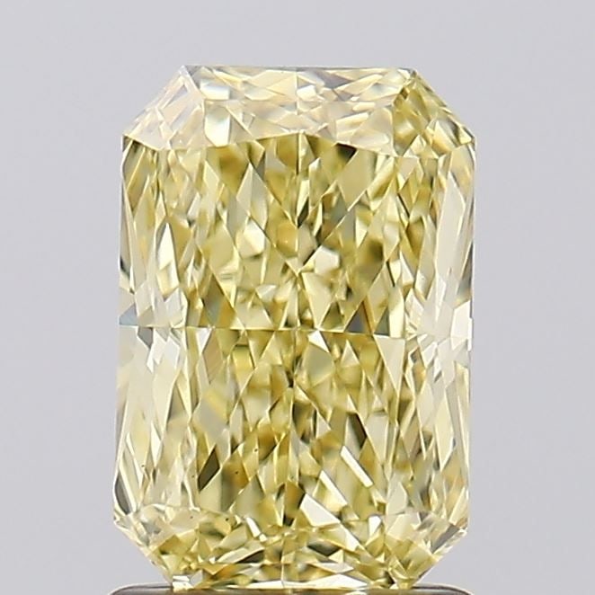 Loose Diamond - RADIANT 1.55ct Fancy Intense Yellow VS1: Loose Diamond - RADIANT 1.55ct Fancy Intense Yellow VS1 Source: This is a real non-mined Diamond that has been grown in a lab Shape: RADIANT Carats: 1.55 Color: Fancy Intense Yellow Certification: IGI
