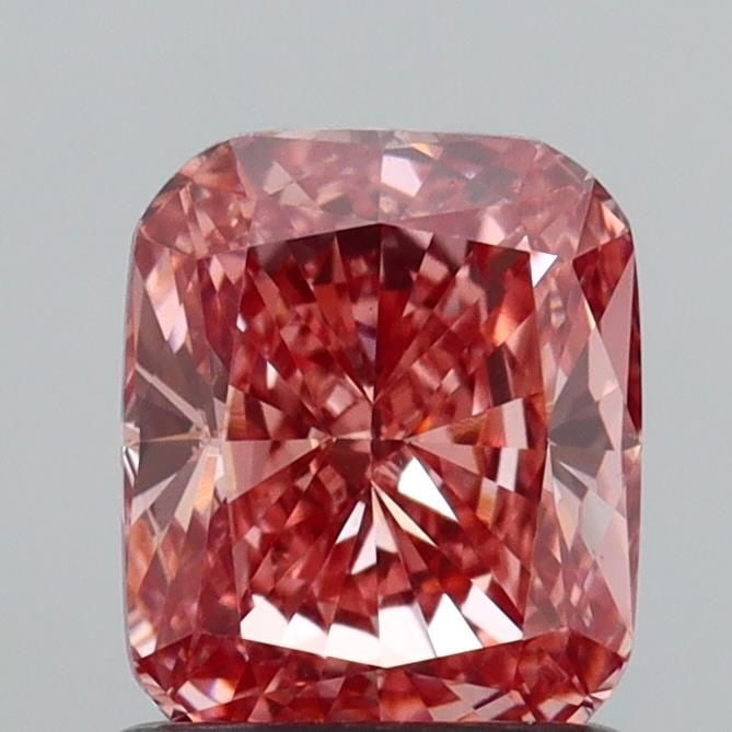 Loose Diamond - CUSHION MODIFIED 1.08ct Fancy Intense Brownish Pink VS1: Loose Diamond - CUSHION MODIFIED 1.08ct Fancy Intense Brownish Pink VS1 Source: This is a real non-mined Diamond that has been grown in a lab Shape: CUSHION MODIFIED Carats: 1.08 Color: Fancy Intense 