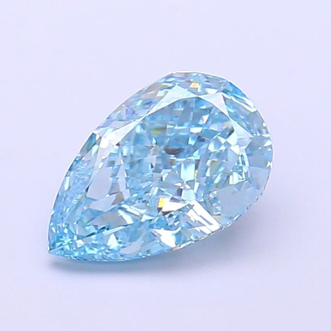 Loose Diamond - PEAR 1.48ct Fancy Vivid Blue VS1: Loose Diamond - PEAR 1.48ct Fancy Vivid Blue VS1 Source: This is a real non-mined Diamond that has been grown in a lab Shape: PEAR Carats: 1.48 Color: Fancy Vivid Blue Certification: IGI Video: