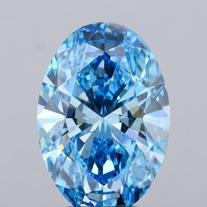 Loose Diamond - OVAL 3.55ct Fancy Vivid Blue VS2: Loose Diamond - OVAL 3.55ct Fancy Vivid Blue VS2 Source: This is a real non-mined Diamond that has been grown in a lab Shape: OVAL Carats: 3.55 Color: Fancy Vivid Blue Certification: IGI Video:
