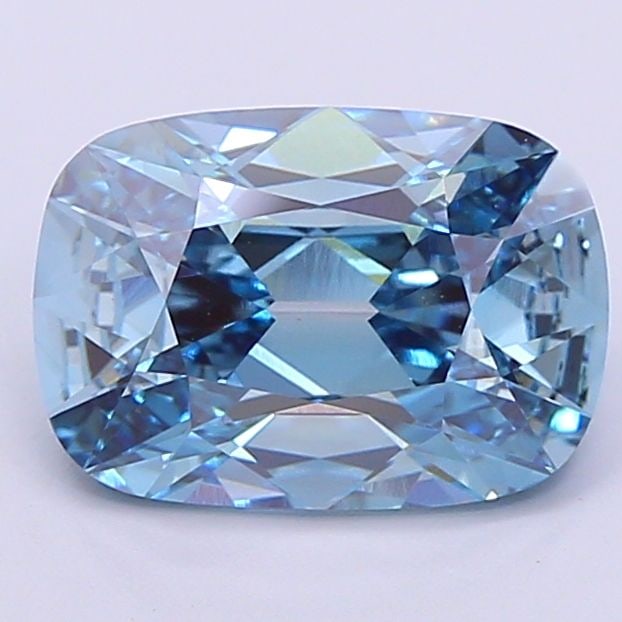 Loose Diamond - CUSHION BRILLIANT 3.03ct Fancy Vivid Blue VS1: Loose Diamond - CUSHION BRILLIANT 3.03ct Fancy Vivid Blue VS1 Source: This is a real non-mined Diamond that has been grown in a lab Shape: CUSHION BRILLIANT Carats: 3.03 Color: Fancy Vivid Blue Certif