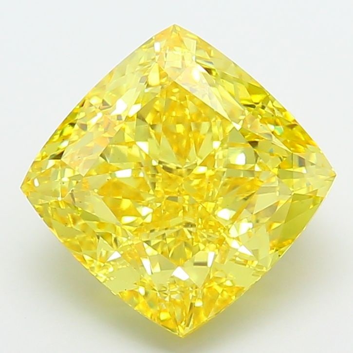 Loose Diamond - CUSHION MODIFIED 9.01ct Fancy Vivid Yellow VS1: Loose Diamond - CUSHION MODIFIED 9.01ct Fancy Vivid Yellow VS1 Source: This is a real non-mined Diamond that has been grown in a lab Shape: CUSHION MODIFIED Carats: 9.01 Color: Fancy Vivid Yellow Cert