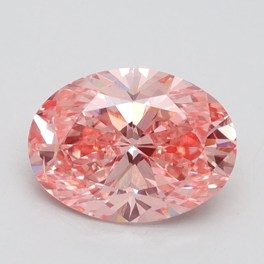 Loose Diamond - OVAL 2.01ct Fancy Vivid Pink VS2: Loose Diamond - OVAL 2.01ct Fancy Vivid Pink VS2 Source: This is a real non-mined Diamond that has been grown in a lab Shape: OVAL Carats: 2.01 Color: Fancy Vivid Pink Certification: IGI Video: