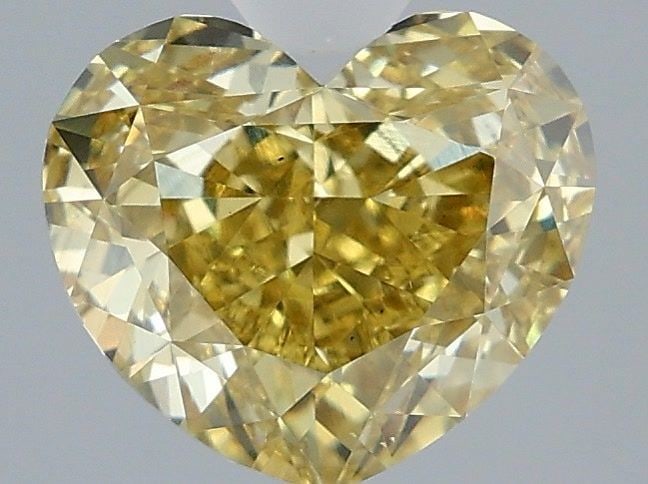 Loose Diamond - HEART 2.5ct Fancy Intense Yellow VS1: Loose Diamond - HEART 2.5ct Fancy Intense Yellow VS1 Source: This is a real non-mined Diamond that has been grown in a lab Shape: HEART Carats: 2.5 Color: Fancy Intense Yellow Certification: IGI Video