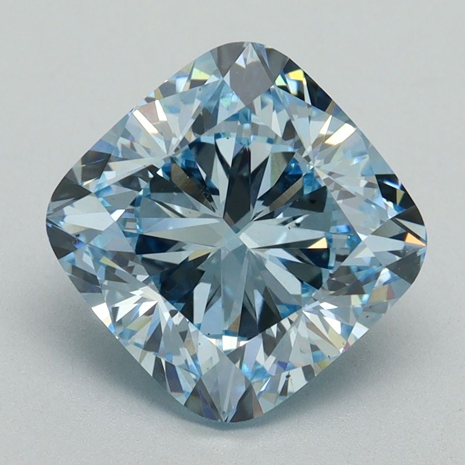 Loose Diamond - CUSHION BRILLIANT 3.55ct Fancy Intense Blue VS2: Loose Diamond - CUSHION BRILLIANT 3.55ct Fancy Intense Blue VS2 Source: This is a real non-mined Diamond that has been grown in a lab Shape: CUSHION BRILLIANT Carats: 3.55 Color: Fancy Intense Blue Ce