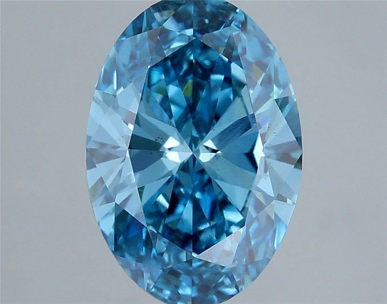 Loose Diamond - OVAL 2.04ct Fancy Vivid Blue VS2: Loose Diamond - OVAL 2.04ct Fancy Vivid Blue VS2 Source: This is a real non-mined Diamond that has been grown in a lab Shape: OVAL Carats: 2.04 Color: Fancy Vivid Blue Certification: IGI Video:
