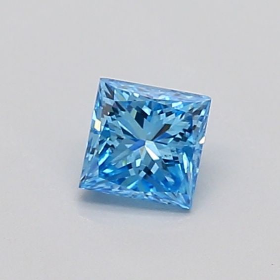 Loose Diamond - PRINCESS 0.34ct Fancy Vivid Blue VS2: Loose Diamond - PRINCESS 0.34ct Fancy Vivid Blue VS2 Source: This is a real non-mined Diamond that has been grown in a lab Shape: PRINCESS Carats: 0.34 Color: Fancy Vivid Blue Certification: IGI Video