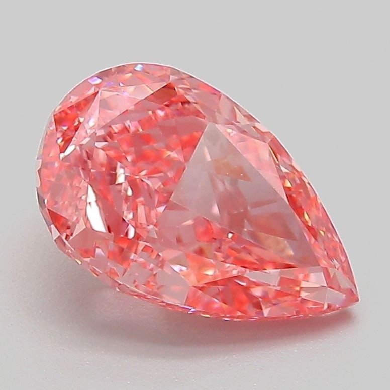 Loose Diamond - PEAR 2.07ct Fancy Vivid Pink VS1: Loose Diamond - PEAR 2.07ct Fancy Vivid Pink VS1 Source: This is a real non-mined Diamond that has been grown in a lab Shape: PEAR Carats: 2.07 Color: Fancy Vivid Pink Certification: IGI Video: