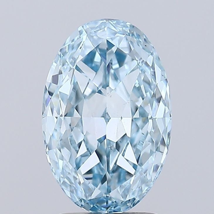 Loose Diamond - OVAL 3.01ct Fancy Vivid Blue VS1: Loose Diamond - OVAL 3.01ct Fancy Vivid Blue VS1 Source: This is a real non-mined Diamond that has been grown in a lab Shape: OVAL Carats: 3.01 Color: Fancy Vivid Blue Certification: IGI Video: