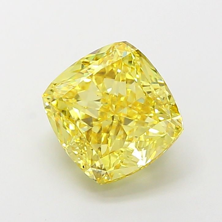 Loose Diamond - CUSHION MODIFIED 3.04ct Fancy Vivid Yellow VS1: Loose Diamond - CUSHION MODIFIED 3.04ct Fancy Vivid Yellow VS1 Source: This is a real non-mined Diamond that has been grown in a lab Shape: CUSHION MODIFIED Carats: 3.04 Color: Fancy Vivid Yellow Cert