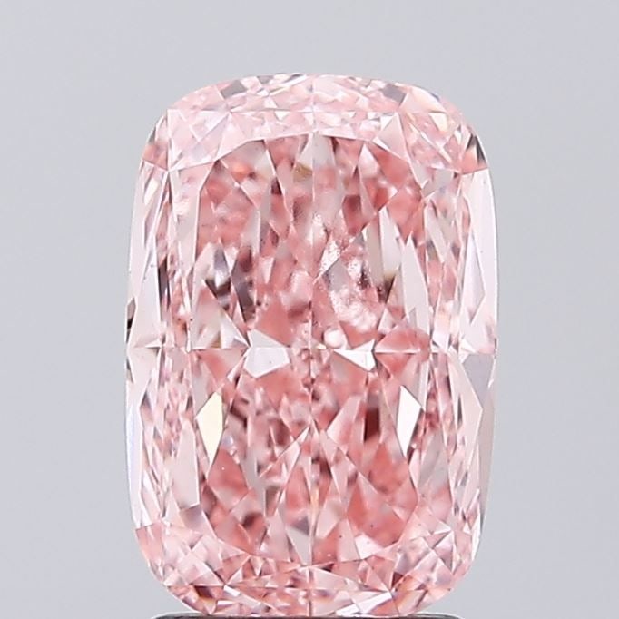 Loose Diamond - CUSHION MODIFIED 2.53ct Fancy Vivid Pink VS1: Loose Diamond - CUSHION MODIFIED 2.53ct Fancy Vivid Pink VS1 Source: This is a real non-mined Diamond that has been grown in a lab Shape: CUSHION MODIFIED Carats: 2.53 Color: Fancy Vivid Pink Certific