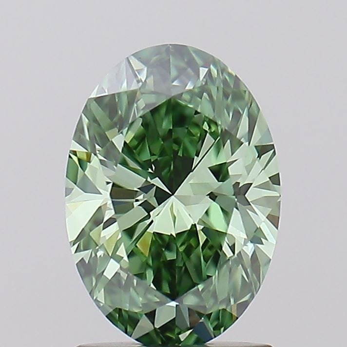 Loose Diamond - OVAL 1.33ct Fancy Green VS1: Loose Diamond - OVAL 1.33ct Fancy Green VS1 Source: This is a real non-mined Diamond that has been grown in a lab Shape: OVAL Carats: 1.33 Color: Fancy Green Certification: NONE Video: