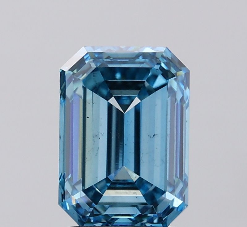 Loose Diamond - EMERALD 3.1ct Fancy Vivid Blue VS2: Loose Diamond - EMERALD 3.1ct Fancy Vivid Blue VS2 Source: This is a real non-mined Diamond that has been grown in a lab Shape: EMERALD Carats: 3.1 Color: Fancy Vivid Blue Certification: IGI Video:
