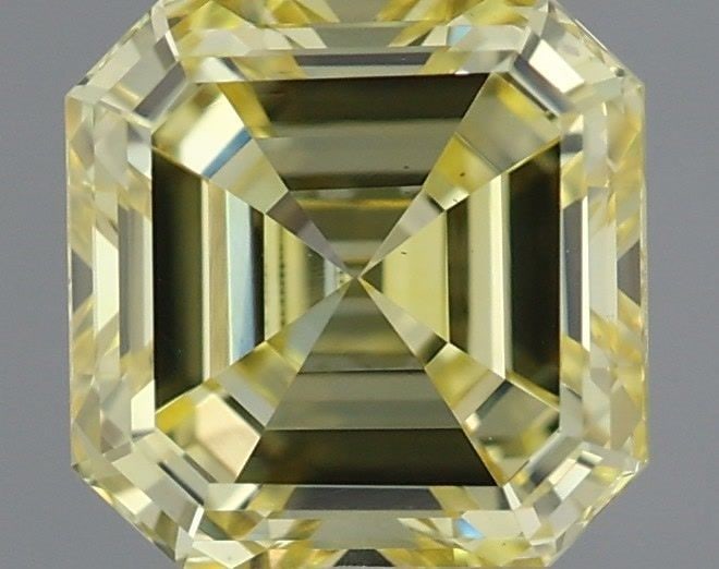 Loose Diamond - ASSCHER 1.0ct Fancy Intense Yellow VS1: Loose Diamond - ASSCHER 1.0ct Fancy Intense Yellow VS1 Source: This is a real non-mined Diamond that has been grown in a lab Shape: ASSCHER Carats: 1.0 Color: Fancy Intense Yellow Certification: IGI T