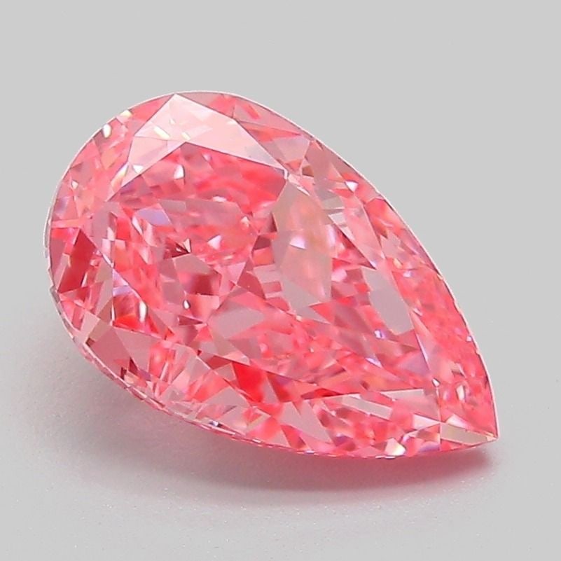 Loose Diamond - PEAR 2.09ct Fancy Vivid Pink VVS2: Loose Diamond - PEAR 2.09ct Fancy Vivid Pink VVS2 Source: This is a real non-mined Diamond that has been grown in a lab Shape: PEAR Carats: 2.09 Color: Fancy Vivid Pink Certification: IGI Video: