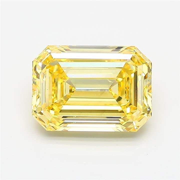 Loose Diamond - EMERALD 3.02ct Fancy Intense Yellow VS1: Loose Diamond - EMERALD 3.02ct Fancy Intense Yellow VS1 Source: This is a real non-mined Diamond that has been grown in a lab Shape: EMERALD Carats: 3.02 Color: Fancy Intense Yellow Certification: IGI
