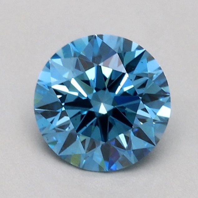 Loose Diamond - ROUND 0.56ct Fancy Vivid Blue SI1: Loose Diamond - ROUND 0.56ct Fancy Vivid Blue SI1 Source: This is a real non-mined Diamond that has been grown in a lab Shape: ROUND Carats: 0.56 Color: Fancy Vivid Blue Certification: IGI Video: