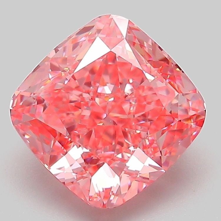 Loose Diamond - CUSHION MODIFIED 3.04ct Fancy Vivid Pink VVS2: Loose Diamond - CUSHION MODIFIED 3.04ct Fancy Vivid Pink VVS2 Source: This is a real non-mined Diamond that has been grown in a lab Shape: CUSHION MODIFIED Carats: 3.04 Color: Fancy Vivid Pink Certifi