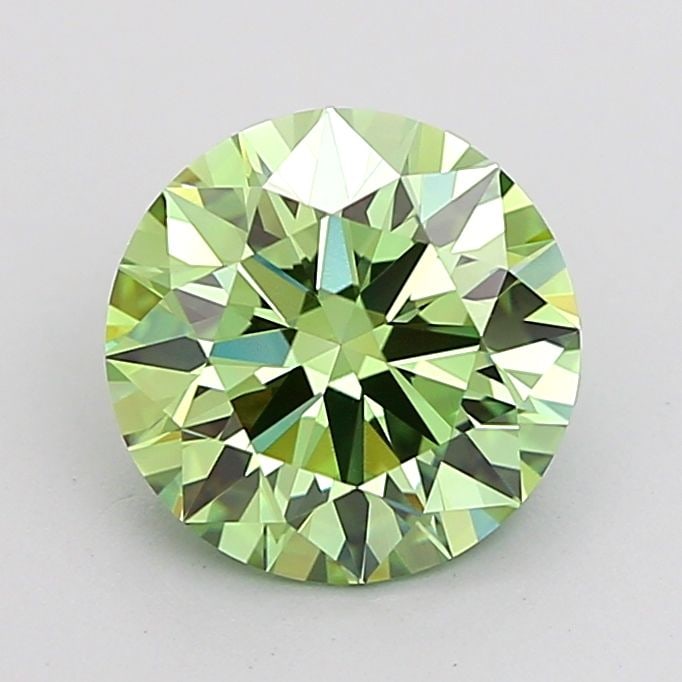 Ideal Loose Diamond - ROUND 2.03ct Fancy Vivid Green VVS2: Ideal Loose Diamond - ROUND 2.03ct Fancy Vivid Green VVS2 Source: This is a real non-mined Diamond that has been grown in a lab Shape: ROUND Carats: 2.03 Color: Fancy Vivid Green Certification: IGI Vi
