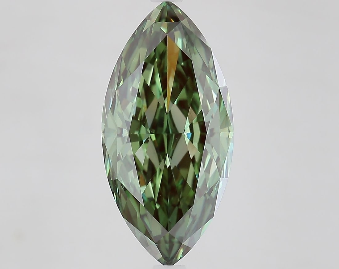Loose Diamond - MARQUISE 5.89ct Fancy Vivid Green VS1: Loose Diamond - MARQUISE 5.89ct Fancy Vivid Green VS1 Source: This is a real non-mined Diamond that has been grown in a lab Shape: MARQUISE Carats: 5.89 Color: Fancy Vivid Green Certification: IGI Vid