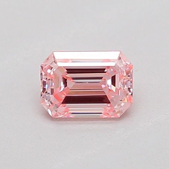Loose Diamond - EMERALD 0.27ct Fancy Intense Pink SI1: Loose Diamond - EMERALD 0.27ct Fancy Intense Pink SI1 Source: This is a real non-mined Diamond that has been grown in a lab Shape: EMERALD Carats: 0.27 Color: Fancy Intense Pink Certification: IGI The