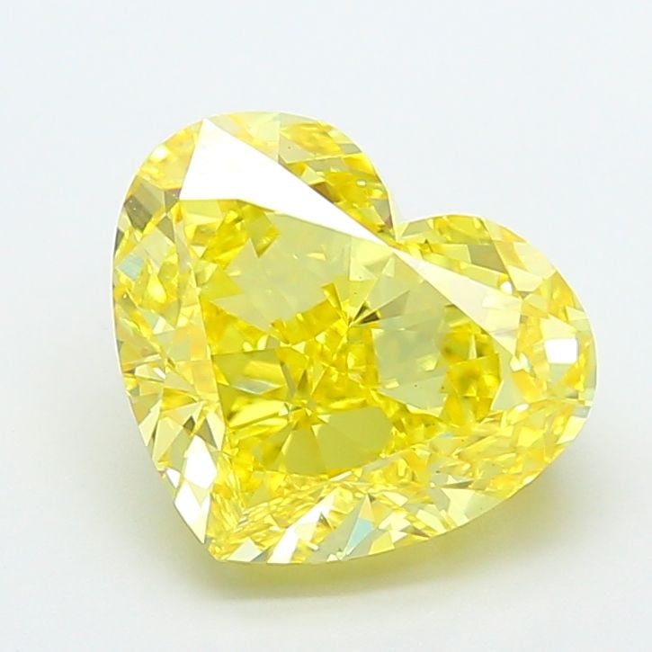 Loose Diamond - HEART 4.02ct Fancy Vivid Yellow VS1: Loose Diamond - HEART 4.02ct Fancy Vivid Yellow VS1 Source: This is a real non-mined Diamond that has been grown in a lab Shape: HEART Carats: 4.02 Color: Fancy Vivid Yellow Certification: IGI Video: