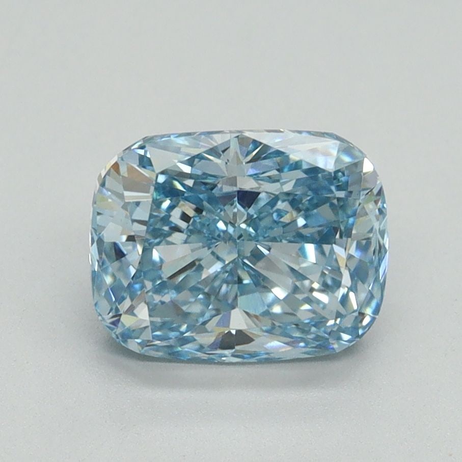 Loose Diamond - CUSHION BRILLIANT 1.83ct Fancy Vivid Blue VS1: Loose Diamond - CUSHION BRILLIANT 1.83ct Fancy Vivid Blue VS1 Source: This is a real non-mined Diamond that has been grown in a lab Shape: CUSHION BRILLIANT Carats: 1.83 Color: Fancy Vivid Blue Certif