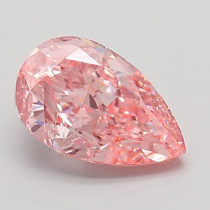 Loose Diamond - PEAR 2.5ct Fancy Vivid Pink VS1: Loose Diamond - PEAR 2.5ct Fancy Vivid Pink VS1 Source: This is a real non-mined Diamond that has been grown in a lab Shape: PEAR Carats: 2.5 Color: Fancy Vivid Pink Certification: IGI Video: