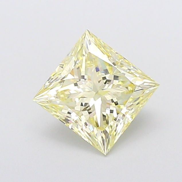 Loose Diamond - PRINCESS 2.02ct Fancy Light Yellow VVS2: Loose Diamond - PRINCESS 2.02ct Fancy Light Yellow VVS2 Source: This is a real non-mined Diamond that has been grown in a lab Shape: PRINCESS Carats: 2.02 Color: Fancy Light Yellow Certification: IGI 