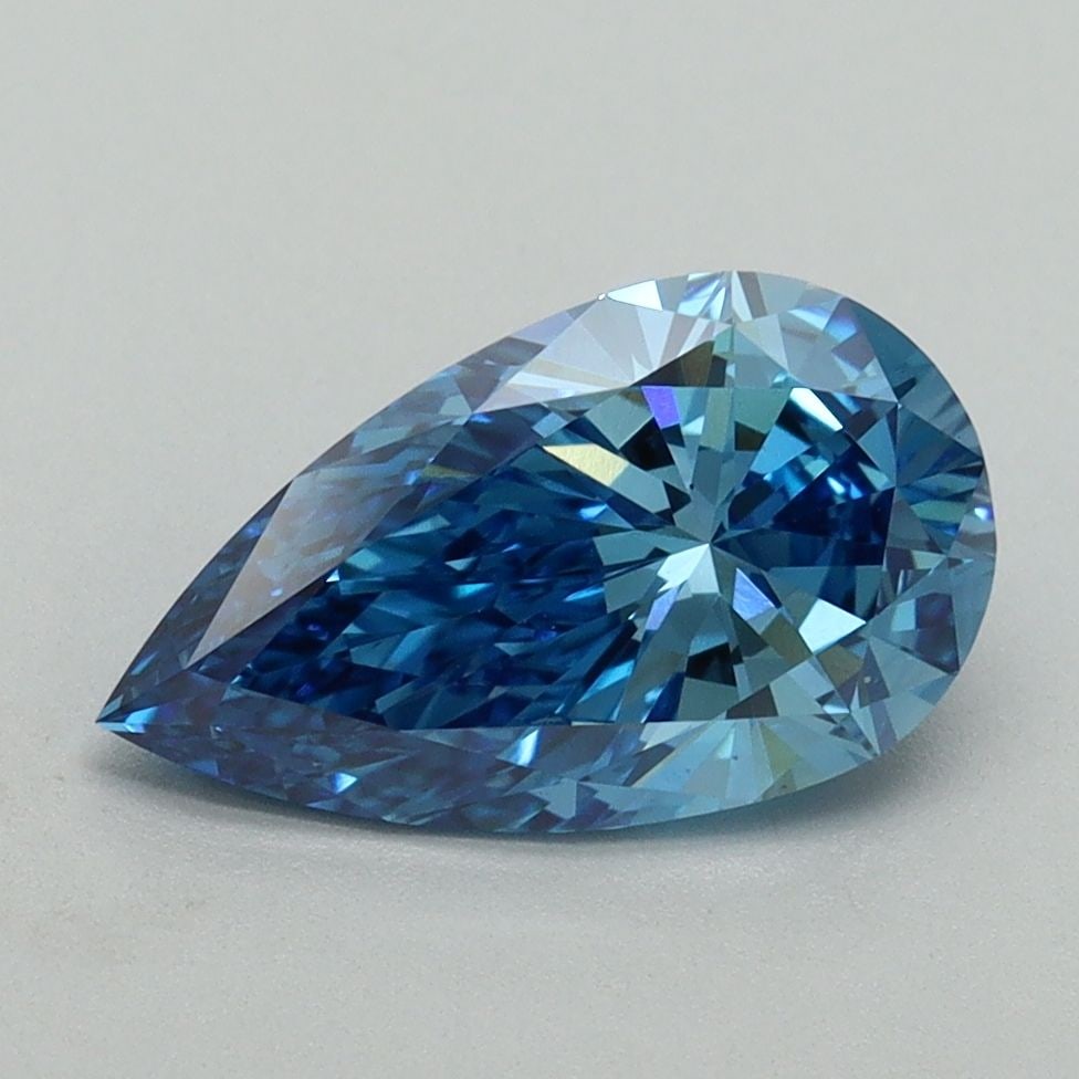 Loose Diamond - PEAR 1.62ct Fancy Vivid Blue VS2: Loose Diamond - PEAR 1.62ct Fancy Vivid Blue VS2 Source: This is a real non-mined Diamond that has been grown in a lab Shape: PEAR Carats: 1.62 Color: Fancy Vivid Blue Certification: IGI Video: