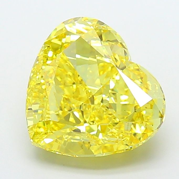 Loose Diamond - HEART 7.1ct Fancy Vivid Yellow VS1: Loose Diamond - HEART 7.1ct Fancy Vivid Yellow VS1 Source: This is a real non-mined Diamond that has been grown in a lab Shape: HEART Carats: 7.1 Color: Fancy Vivid Yellow Certification: IGI The Diamo