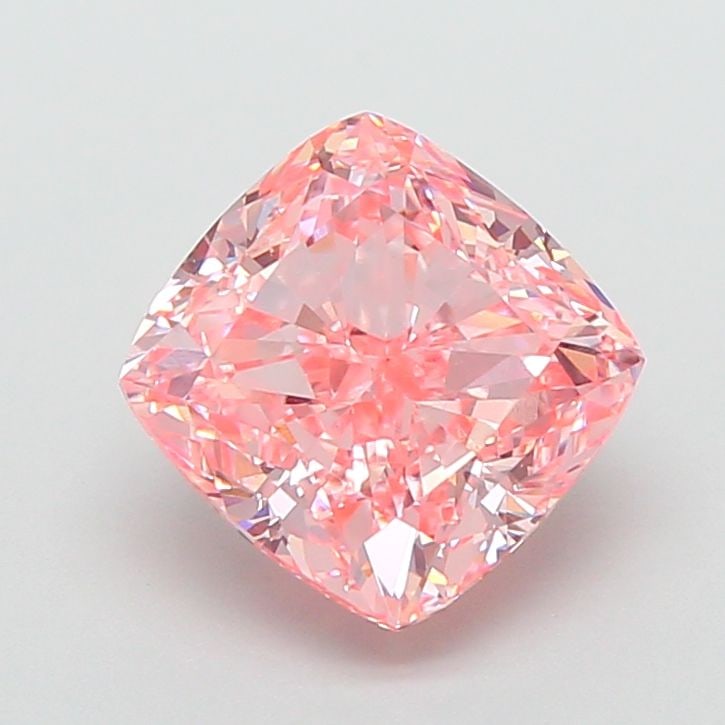 Loose Diamond - CUSHION MODIFIED 2.57ct Fancy Vivid Pink VVS2: Loose Diamond - CUSHION MODIFIED 2.57ct Fancy Vivid Pink VVS2 Source: This is a real non-mined Diamond that has been grown in a lab Shape: CUSHION MODIFIED Carats: 2.57 Color: Fancy Vivid Pink Certifi