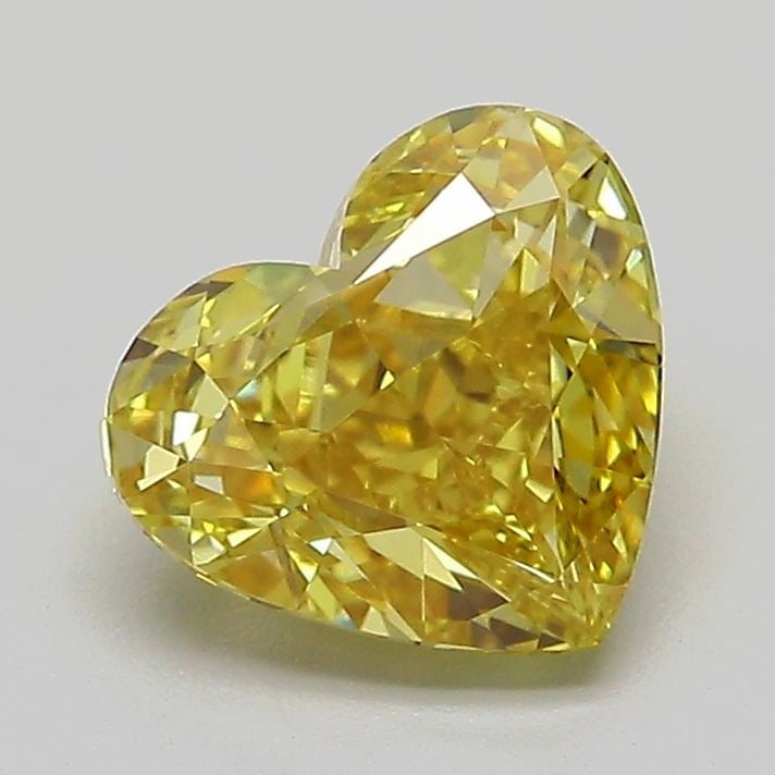 Loose Diamond - HEART 1.56ct Fancy Intense Yellow VVS2: Loose Diamond - HEART 1.56ct Fancy Intense Yellow VVS2 Source: This is a real non-mined Diamond that has been grown in a lab Shape: HEART Carats: 1.56 Color: Fancy Intense Yellow Certification: IGI Vi