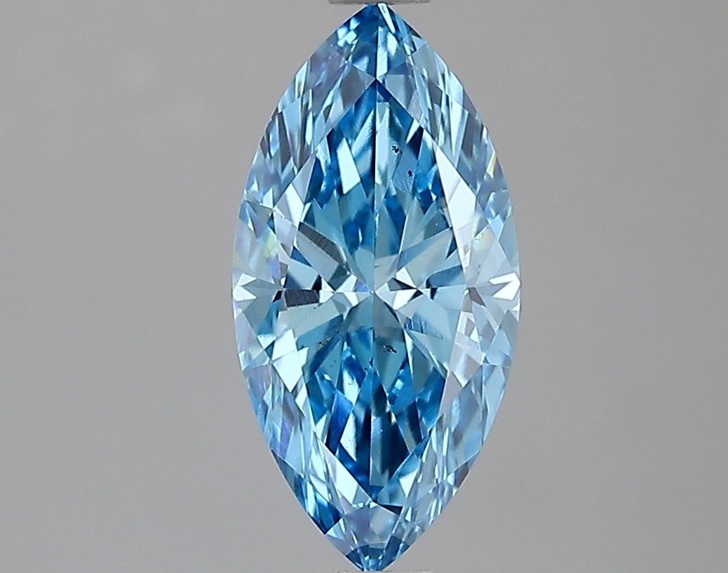 Loose Diamond - MARQUISE 1.07ct Fancy Vivid Blue VS2: Loose Diamond - MARQUISE 1.07ct Fancy Vivid Blue VS2 Source: This is a real non-mined Diamond that has been grown in a lab Shape: MARQUISE Carats: 1.07 Color: Fancy Vivid Blue Certification: IGI Video