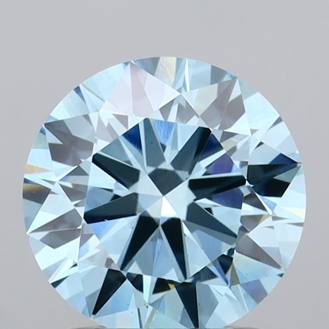 Ideal Loose Diamond - ROUND 1.51ct Fancy Vivid Blue VS1: Ideal Loose Diamond - ROUND 1.51ct Fancy Vivid Blue VS1 Source: This is a real non-mined Diamond that has been grown in a lab Shape: ROUND Carats: 1.51 Color: Fancy Vivid Blue Certification: IGI Video