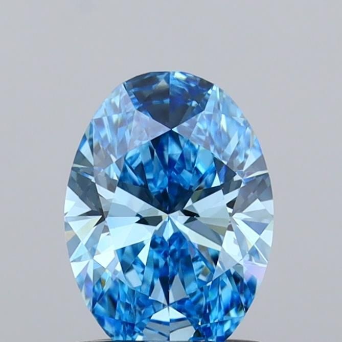 Loose Diamond - OVAL 1.01ct Fancy Vivid Blue VVS2: Loose Diamond - OVAL 1.01ct Fancy Vivid Blue VVS2 Source: This is a real non-mined Diamond that has been grown in a lab Shape: OVAL Carats: 1.01 Color: Fancy Vivid Blue Certification: IGI Video: