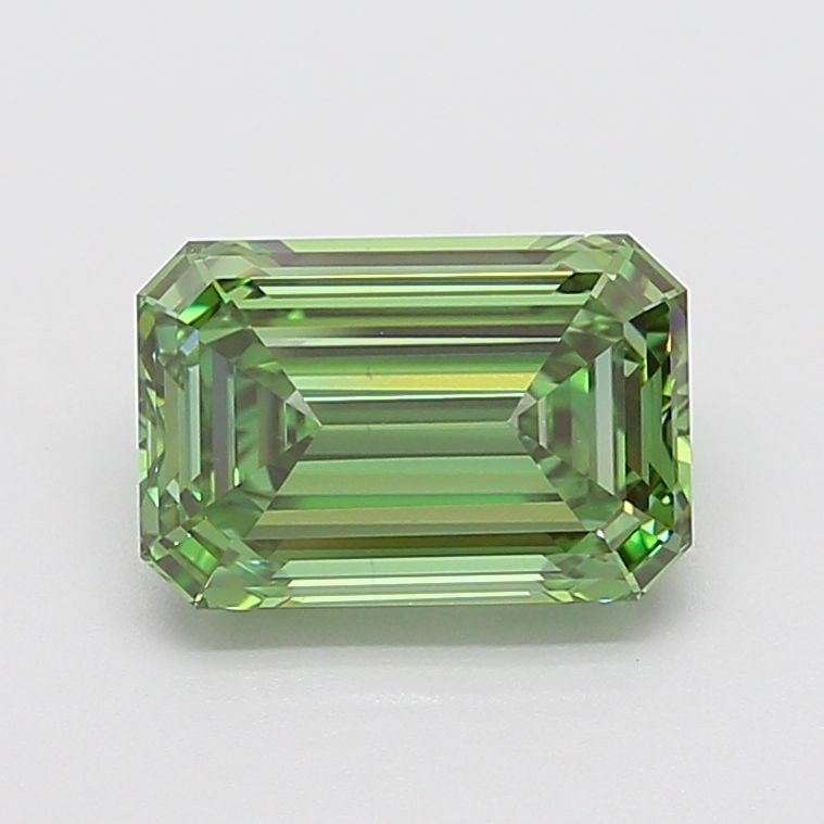 Loose Diamond - EMERALD 3.81ct Fancy Vivid Green VS1: Loose Diamond - EMERALD 3.81ct Fancy Vivid Green VS1 Source: This is a real non-mined Diamond that has been grown in a lab Shape: EMERALD Carats: 3.81 Color: Fancy Vivid Green Certification: IGI Video